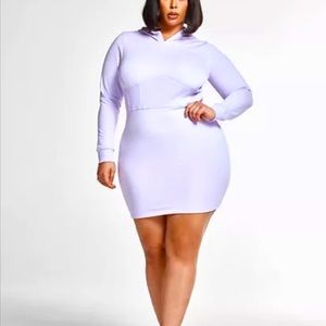NWT Plus Size Fashion to Figure Hooded Sweat Dress W/Pockets - Size 4